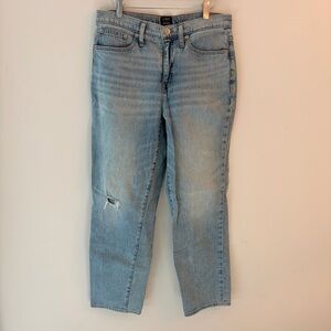 J.Crew High Rise Relaxed Boyfriend Jeans Size 27 Light Wash